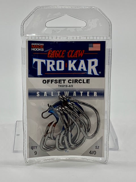 Trokar TK4 Circle Hook from Eagle Claw Sizes 2/0 - 8/0 - Barlow's Tackle