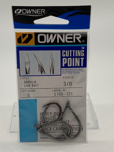 Owner Cutting Point Gorilla Live Bait Hook Size 3/0 – Been There Caught  That - Fishing Supply
