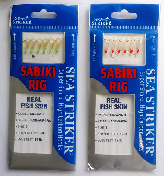 Sea Striker Real Fish Skin Sabiki Rig