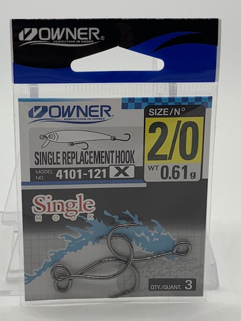 Owner Single Replacement Hook Size 2/0
