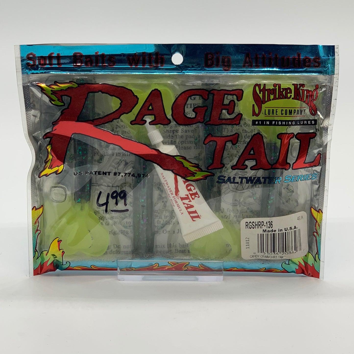 Strike King Rage Tail Salt Water Series Candy Craw