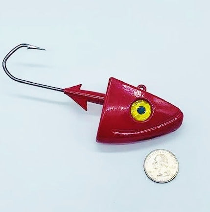 Fish Stalker Round Jighead - Red - Jig Heads by Sportsman's Warehouse
